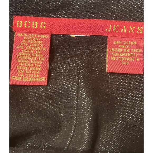 BCBG Maxazria Jean L Black Denim Spaghetti Polka Dot‎ Strap Dress - No Size Tag - Picture 5 of 11